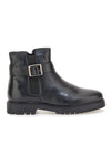 Prima Riga A04GAUDI Schwarze Stiefeletten mit seitlicher Schnalle