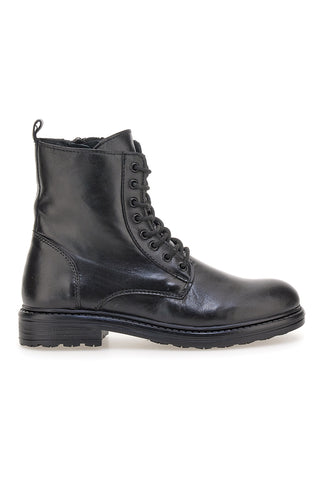 Prima Riga CS07LIEGI schwarze Schnürstiefeletten aus echtem Leder