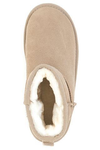 Stivaletti Pantofole beige suola platform e interno con pelo Mon Dieu L1251