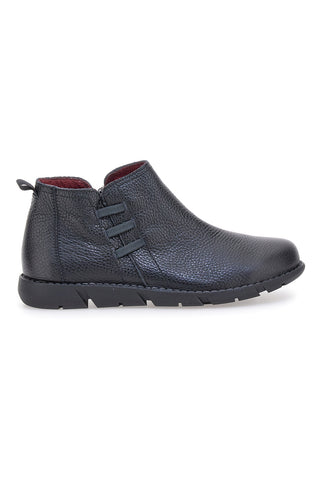 Pittarello Tierra 30755 Stiefeletten aus schwarzem Leder mit seitlichem Reißverschluss
