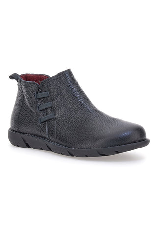 Pittarello Tierra 30755 Stiefeletten aus schwarzem Leder mit seitlichem Reißverschluss