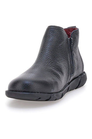Pittarello Tierra 30755 Stiefeletten aus schwarzem Leder mit seitlichem Reißverschluss