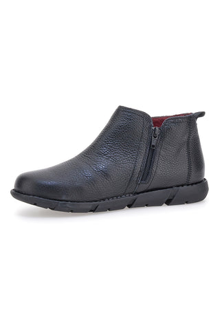 Pittarello Tierra 30755 Stiefeletten aus schwarzem Leder mit seitlichem Reißverschluss