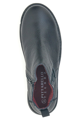 Pittarello Tierra 30755 Stiefeletten aus schwarzem Leder mit seitlichem Reißverschluss