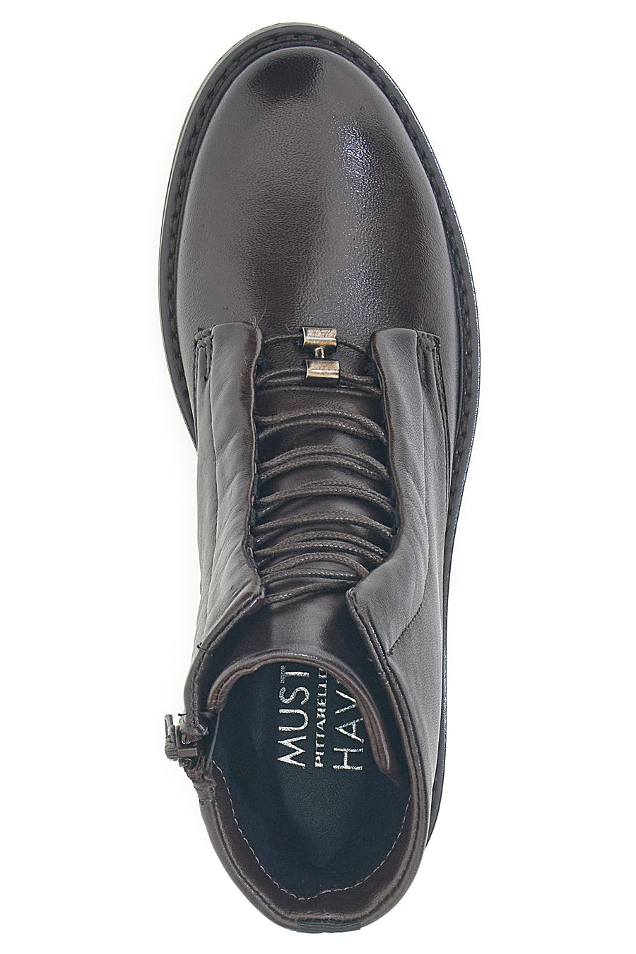 Anfibi moka in vera pelle Pittarello Must have T81224 da Donna