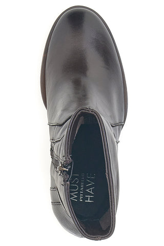 Stivaletti Tronchetti moka in vera pelle con tacco Pittarello Must have T26206