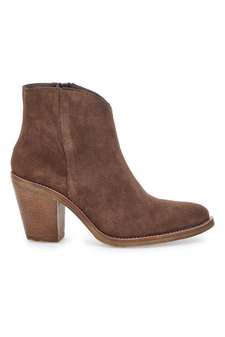 Braune Echtleder-Stiefelette mit Absatz Pittarello Love 6326400