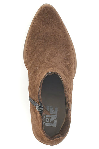 Braune Echtleder-Stiefelette mit Absatz Pittarello Love 6326400