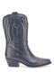 Stivaletti texani neri in vera pelle ricamati Pittarello love TEX4090