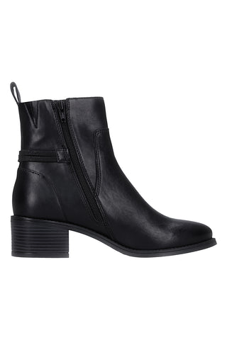 Schwarze Stiefeletten mit Reißverschluss Bugatti 415AMQ3D50001000