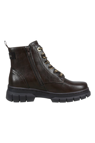 Braune Stiefeletten mit seitlichem Reißverschluss von Bugatti 435ANC3E50006100
