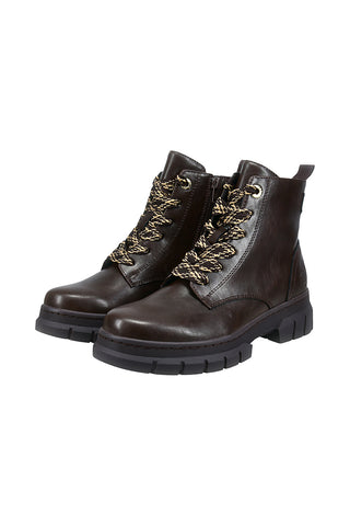 Braune Stiefeletten mit seitlichem Reißverschluss von Bugatti 435ANC3E50006100