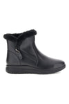 Stivaletto Nero con Zip e Bordo con Pelo Plocadi MIN4195