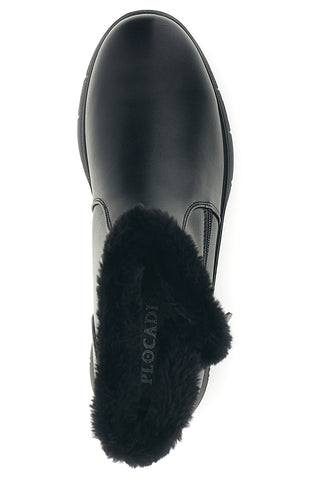 Stivaletto Nero con Zip e Bordo con Pelo Plocadi MIN4195