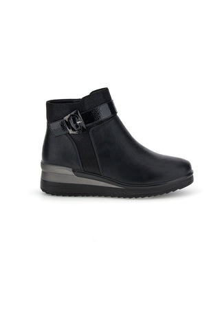Stivaletti Nero con Zip e Fibbia Plocadi MINB226