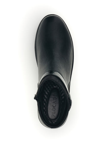 Stivaletti Nero con Zip e Fibbia Plocadi MINB226