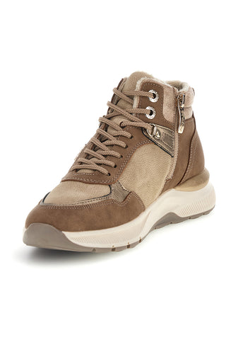 Sneakers alte tortora con inserti laminati e interno caldo Relife 686725807B04R