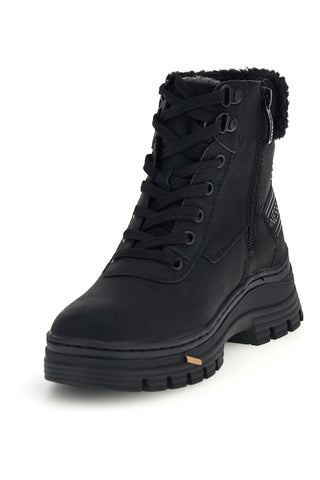 Stivaletti neri water repellent con bordo in teddy e interno caldo Relife 588722808B01R