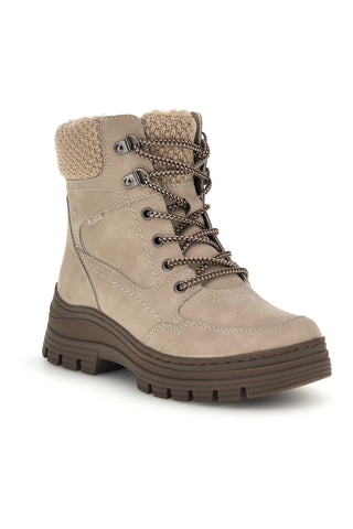 Stivaletti beige water repellent con bordo in maglia e interno caldo Relife 588722808B13R