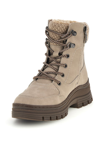 Stivaletti beige water repellent con bordo in maglia e interno caldo Relife 588722808B13R