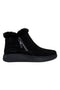 Stivaletti neri in pelle scamosciata con zip laterale Skechers Wilshire Blvd Fresh Zip