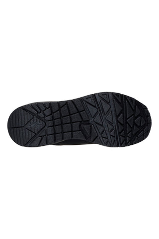 Schwarze Sneaker mit seitlichem Reißverschluss und Plateau von Skechers Uno Gen1 Darling Daze
