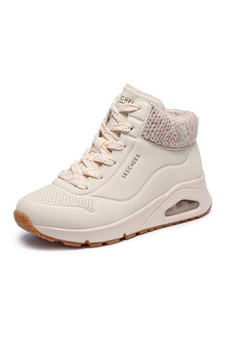 Sneaker mit seitlichem Reißverschluss und Plateau-Sohle: Skechers Uno Gen1 Darling Daze