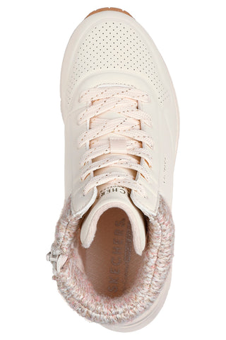 Sneaker mit seitlichem Reißverschluss und Plateau-Sohle: Skechers Uno Gen1 Darling Daze