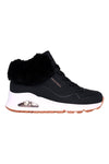 Schwarze Sneaker mit seitlichem Reißverschluss: Skechers Uno Fall Air