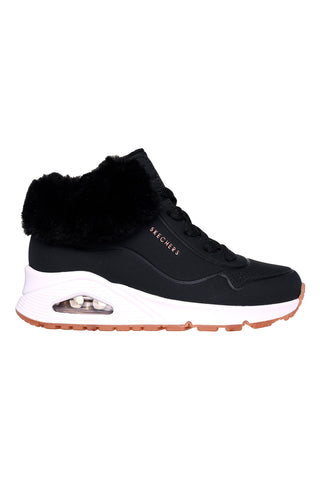 Schwarze Sneaker mit seitlichem Reißverschluss: Skechers Uno Fall Air