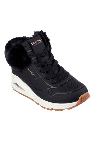 Schwarze Sneaker mit seitlichem Reißverschluss: Skechers Uno Fall Air