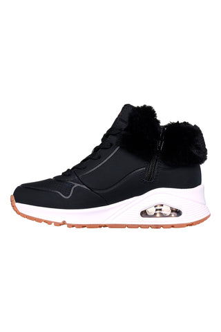 Schwarze Sneaker mit seitlichem Reißverschluss: Skechers Uno Fall Air