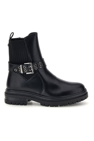 Schwarze Stiefeletten mit Schnallen und Profilsohle von Pittarello Capsule BT23059108