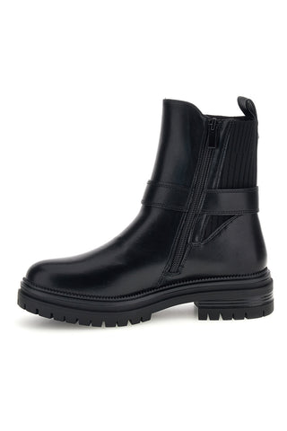 Schwarze Stiefeletten mit Schnallen und Profilsohle von Pittarello Capsule BT23059108