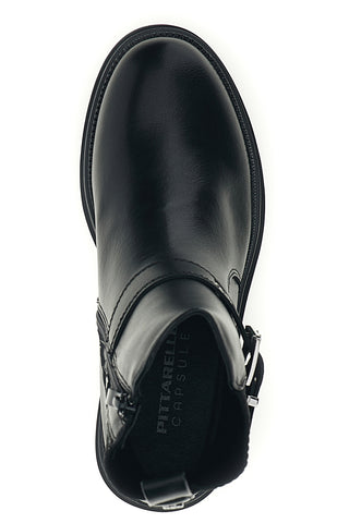 Schwarze Stiefeletten mit Schnallen und Profilsohle von Pittarello Capsule BT23059108