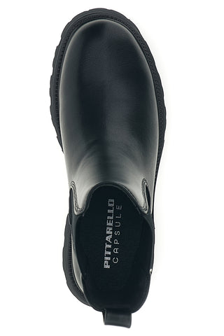 Stivaletti Beatles neri con suola carrarmato Pittarello Capsule BT251123008