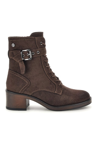 Braune Stiefeletten mit Absatz und Schnalle von Pittarello, Modell BT261527203