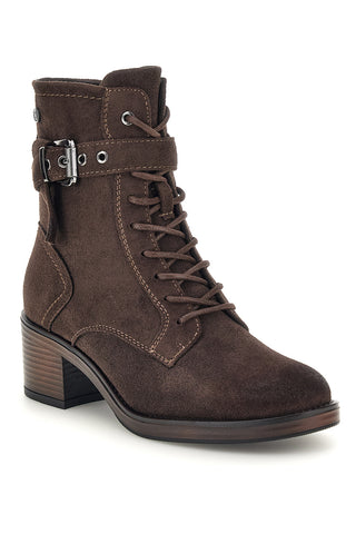 Braune Stiefeletten mit Absatz und Schnalle von Pittarello, Modell BT261527203