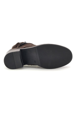 Braune Stiefeletten mit Absatz und Schnalle von Pittarello, Modell BT261527203