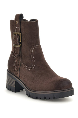 Braune Stiefeletten mit Absatz und Schnalle von Pittarello Capsule, Modell BT23039057