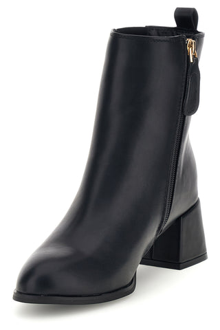 Schwarze Chelsea-Stiefeletten mit Reißverschluss und breitem Absatz von Ferre’ F1211C1385
