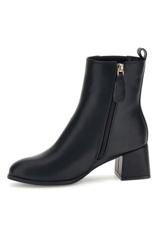 Schwarze Chelsea-Stiefeletten mit Reißverschluss und breitem Absatz von Ferre’ F1211C1385