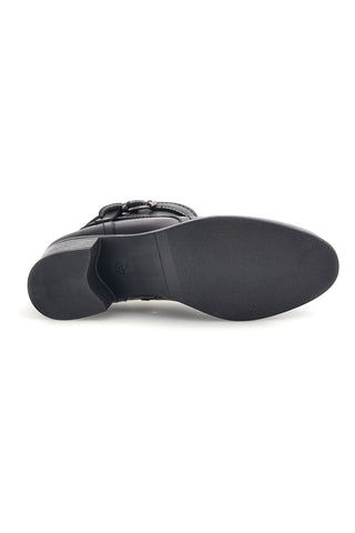 Stivaletti Neri in Vera Pelle con Fibbia Pittarello focus TIMB993