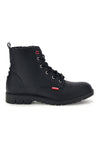Schwarze Schnürstiefel mit Profilsohle von Levi's Pasadena VPHI0098S