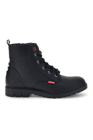 Schwarze Schnürstiefel mit Profilsohle von Levi's Pasadena VPHI0098S