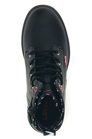 Schwarze Schnürstiefel mit Profilsohle von Levi's Pasadena VPHI0098S