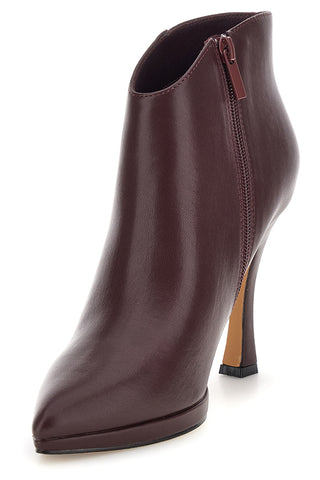 Tronchetto Bordeaux in Pelle con Tacco Svasato Mon dieu 1929Q20