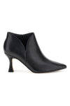 Tronchetto Nero in Pelle con Scollo a V e Tacco Svasato Mon dieu B8830Q8820Q11