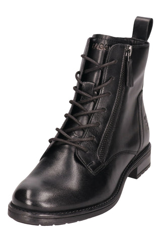 Schwarze Lederstiefeletten mit Reißverschluss von Bagatt D11AFS3K40501010