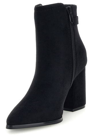 Schwarze Stiefeletten mit spitzer Zehenpartie und Absatz von Le Havre Paris 7715K06